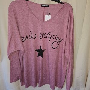 Shelay Pink Long Sleeve Women's Top